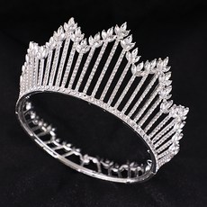 LUNA GLAM 自助婚紗 珠寶噴泉皇冠 LUD179, 銀色, 1個