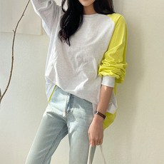 TEETAK 女士大碼日常白染 Nagrang 拼色衛衣