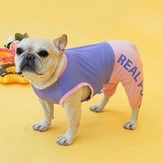 RealPet 狗狗連身防磨泳衣, 撞色(紫色)