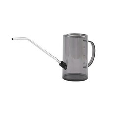 Black Tree 家庭園藝半透明塑膠澆水壺 黑色 1000ml, 1個