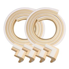 GGOSA 雙色防撞條 2m 2入+防撞桌角 4入, 米色, 1組