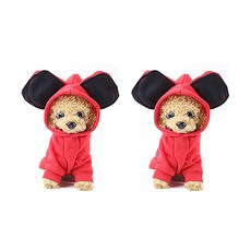 狗狗超可愛大耳朵連帽T 2件組, 01