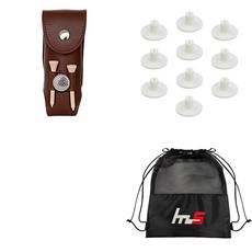 NAYASTYLE 高爾夫球袋 GFYP-140 + TPE 高爾夫短球梯 168-2PU 10入 + 球袋套組, 棕色(高爾夫球袋), 隨機出貨(高爾夫球梯)