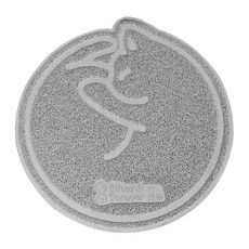 怪物寵物貓砂漠化防治圓形砂墊, 灰色的