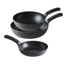 LocknLock 樂扣樂扣 IH爐適用Hard&Light系列輕鬆煮不沾鍋具組, 單色, 平底鍋 22cm+平底鍋 28cm+炒鍋 26cm, 1組