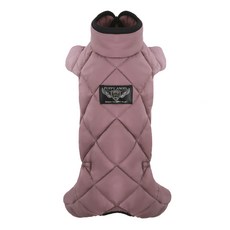 퍼피엔젤 반려동물 여아용 럭셔리 퀼팅 패딩 오버롤 PA-OW374, 1개