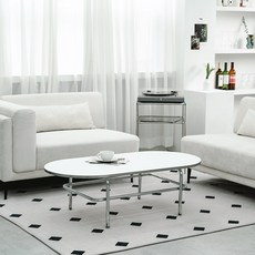 홈페리 호라이즌 미드센츄리 모던 테이블 B타입, 화이트