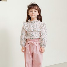 LILIPURRI 女童荷葉邊短袖T恤