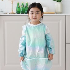 BEBE CHOUETTE 兒童用韓國製全息圖案防水無袖圍裙 + 袖套組