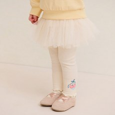 milkmile 女童蝴蝶結櫻桃紗裙內搭褲