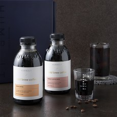 훔볼트 프리미엄 콜드브루 원액 피베리 싱글 500ml + 예가체프 블렌드 500ml + 샷잔 선물세트 3호, 1L, 1세트