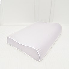 퍼즈나인 굴곡형 메모리폼 베개 + 베개커버 세트, 라이트그레이, 1개