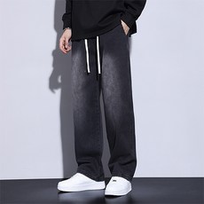 구디프 남성용 빈티지 와이드 스트레이트 팬츠