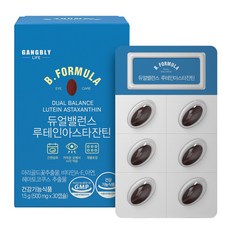 GANGBLY LIFE B FORMULA葉黃素+蝦紅素軟膠囊 15g, 30顆, 1盒