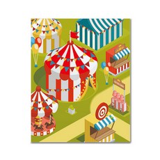 ADICO 帆布 DIY 傑作繪畫主題公園商店 40 x 50cm, 混色