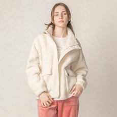 Duran 女款刷毛絨毛外口袋高領夾克 DTF3W-5104