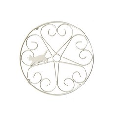 JCP 散步的貓咪杯墊, 白色