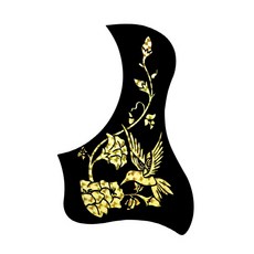 Oledi吉他撥片護板 金色 鳥1, 1個
