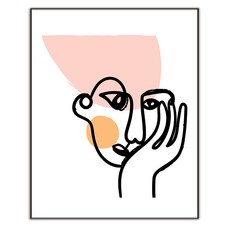 추상 일러스트 061 그림 인테리어액자 IDP-061, 블랙