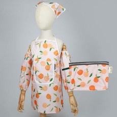BEBE CHOUETTE 兒童防水圍裙 + 頭巾 + 袖套 + 收納袋組合