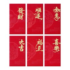 Bebehome 迎春接福窗花紅包袋6件組 如意, 1包