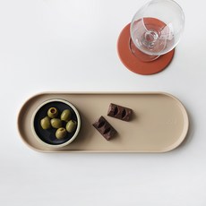 ade.l Ellipse 矽膠托盤, 奶茶色