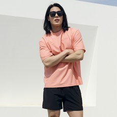 데이닉 남성용 오버핏 반팔 래쉬가드 상하의 세트