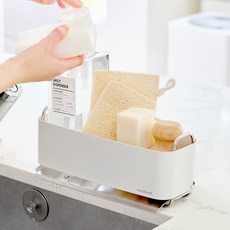 Steelcraft 全不鏽鋼菜瓜布架, 奶油色, 1個