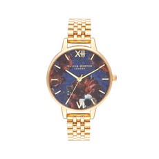 올리비아버튼 여성용 가죽시계 세미 프레셔스 34mm OB16SP13