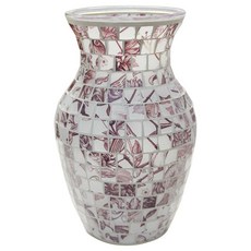 Homevely Day 彩色馬賽克風格乾燥花室內裝飾花瓶, 棕色