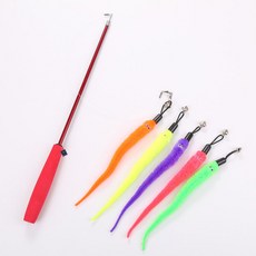 DING DONG PET 逗貓棒魚竿 5入, 混色, 1組