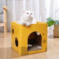 PASTEL PET 寵物起司屋抓板, 1個, 黃色