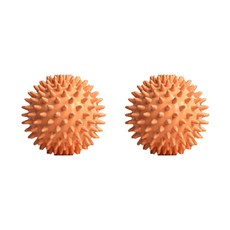 刺蝟造型瑜伽按摩球, 2個, 橙色