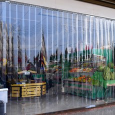倉庫 貨車 工業用 賣場 防風塑膠門簾 100cm x 200cm x 3mm, 1個