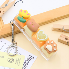 주)비단길 젤리꾸 클리커 키보드 4구 키캡 키링 FREE