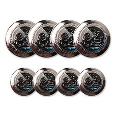 環氧金屬鈕扣 BAIJ 15mm + 21mm 套組, 藍色, 4套