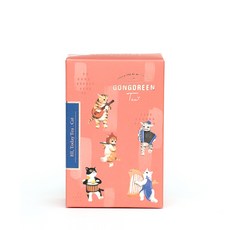 GONGDREEN Hi Today貓咪圖案標籤南瓜刀豆柑橘茶包, 2.1g, 6入