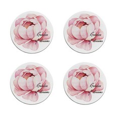 可愛簡約矽藻土杯墊 B34 4入組, 類型14