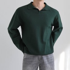 男士 Despero 柔軟半開領針織衫