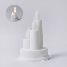 모스틱 led 3단 촛불 캔들, 화이트