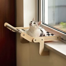 CAMULALA 貓咪窗框吊床, 格紋羊毛, 1個