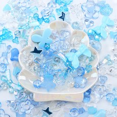 Eumes 隨行杯裝飾/卡套裝飾 DIY 配件大容量混合組 50g, 天藍色, 1套