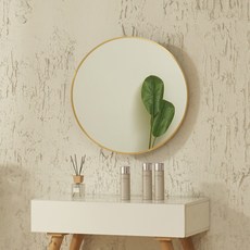 VERA 髮絲紋角度可調 600 圓形鏡 YJ-P123, 金色