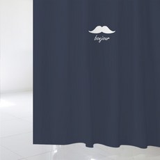 디자인수풀 북유럽 스타일 샤워커튼 sc344 1800 x 1880 mm + 플라스틱 고리 12p + 화이트 커튼봉 풀세트, 혼합색상, 1세트, 멀티(혼합)컬러
