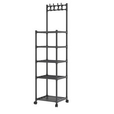 Yeeun Homesys 可移動式廚房鍋具收納層架, 5層, 黑色