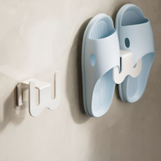 리빙홈디테일 접착식 벽걸이 슬리퍼 거치대 후크 LHD-024, 화이트, 1개