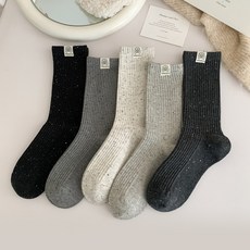 Juniday 女用麻花羅紋襪 5雙組