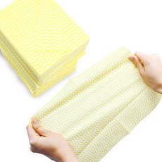 I-House 可重複水洗拋棄式黃色衛生抹布, 150個, 1個