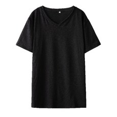 모네타 여성용 기본 베이직 브이넥 5부 상의