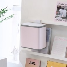 리빙플랜트 싱크빈 철제 주방 싱크대 걸이형 휴지통 5L, 연핑크